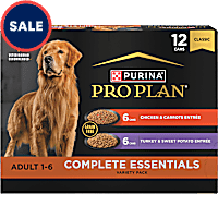 Purina Pro Plan Grain Free Complete Essentials, Chicken & Carrots and Turkey & Sweet Potato Wet Dog Food