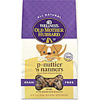 Wellness Old Mother Hubbard Classic P-Nuttier 'N Nanners Grain Free Mini Oven-Baked Biscuits Dog Treats