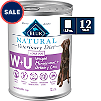 Blue Buffalo Natural Veterinary Diet Chicken W+U Weight Management + Urinary Care Wet Dog Food