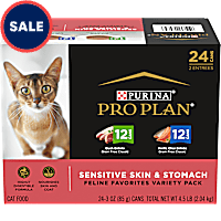 Purina Pro Plan SPECIALIZED Grain Free Sensitive Skin & Stomach, Duck & Artic Char Variety Pack Wet Cat Food
