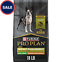 Purina Pro Plan Weight Management Shredded Blend Chicken and Rice Formula Small Breed Dry Dog Food
