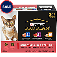 Purina Pro Plan SPECIALIZED Sensitive Skin & Stomach Formula Pate Wet Cat Food Variety Pack