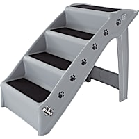 PETMAKER Folding Plastic Gray Pet Stairs