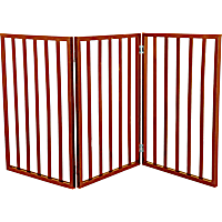 PETMAKER Freestanding Wooden Mahogany Pet Gate