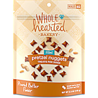 WholeHearted Tasty Snacks Peanut Butter Flavor Pretzel Nuggets Treats for Dogs