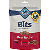 Blue Buffalo Bits Made with Natural Ingredients & Enhanced with DHA Soft Dog Treats for Training