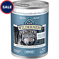 Blue Buffalo Wilderness Natural High Protein Turkey & Chicken Grill with Wholesome Grains Wet Food for Adult Dogs