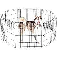 Pet Adobe 8 Panels Folding Pet Playpen with Door