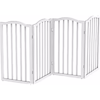 Pet Adobe White Freestanding Scallop Top Pet Gate
