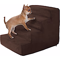Pet Adobe Brown High Density Foam 4 Step Pet Stairs