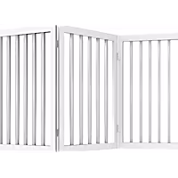 Pet Adobe White Freestanding 3 Panel Pet Gate