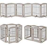 Unipaws Extra Wide 6 Panels Dog Gate, 132" W X 31.5" H