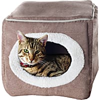 Pet Adobe Light Coffee Cozy Cave Enclosed Pet Bed