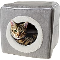 Pet Adobe Gray Enclosed Cat Bed
