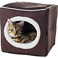Pet Adobe Cozy Enclosed Cave Cube Pet Bed