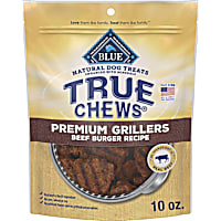 Blue Buffalo True Chews Made in the USA with Natural Ingredients, Beef Burger Recipe Dog Treats