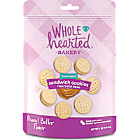 WholeHearted Tasty Snacks Peanut Butter Cookie Sandwiches for Dogs
