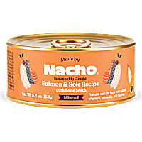 Made by Nacho Sustainably Caught Minced Salmon & Sole Recipe with Bone Broth Wet Cat Food