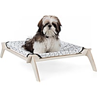 Primetime Petz Black and White Geo Designer Pet Lounge Bed for Cats and Small Dogs