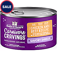 Stella & Chewy's Carnivore Cravings Savory Shreds Cage-Free Chicken & Grass-Fed Beef Recipe Wet Cat Food