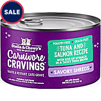Stella & Chewy's Carnivore Cravings Savory Shreds Wild-Caught Tuna & Salmon Recipe Wet Cat Food