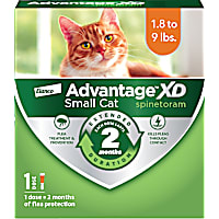 Advantage XD 1-Topical Dose, 2-Months of Protection Per Dose Flea Prevention & Treatment For Small Cats 1.8-9 lbs.