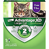 Advantage XD 1-Topical Dose, 2-Months of Protection Per Dose Flea Prevention & Treatment For Large Cats over 9 lbs.