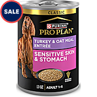 Purina Pro Plan Sensitive Skin and Stomach Turkey and Oat Meal Entree Classic Dog Food Pate