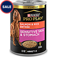 Purina Pro Plan Sensitive Skin and Stomach Salmon and Rice Entree Classic Wet Dog Food Pate