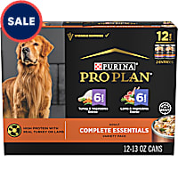 Purina Pro Plan Complete Essentials High Protein with Real Turkey or Lamb Adult Wet Dog Food Variety Pack