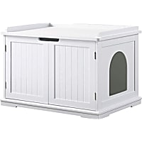 Unipaws Cat Litter Box Enclosure Furniture, 29.7" W X 21" D X 20.5" H