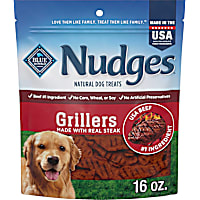 Blue Buffalo Made in the USA with Real Steak Nudges Grillers Natural Dog Treats