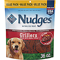 Blue Buffalo Nudges Grillers Made in the USA Natural Dog Treats with Real Beef & Steak