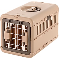 Richell Pink/Brown 2-Door Pet Carrier