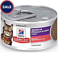 Hill's Science Diet Adult Sensitive Stomach & Sensitive Skin Salmon & Vegetable Entree Wet Cat Food