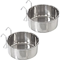 Pet Adobe Stainless-Steel Hanging Dog Bowl Set