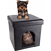 Pet Adobe Collapsible Cat Bed and Ottoman
