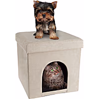Pet Adobe Cat House Ottoman for Small Pets