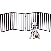 Pet Adobe 4-Panel Indoor Foldable Pet Gate 24 in-Tall by 72 in-Wide