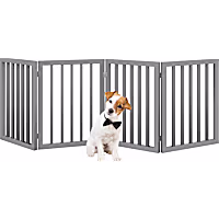 Pet Adobe 4-Panel Indoor Foldable Pet Gate 24 in-Wide by 73 in-Tall
