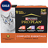 Purina Pro Plan Complete Essentials Chicken, Turkey and Beef Grain Free Wet Cat Food Variety Pack
