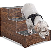 UniPaws Large Wooden Pet Steps for Medium Large Dogs and Cats