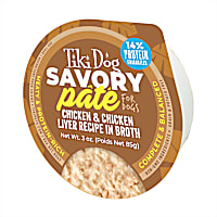 Tiki Dog Savory Pate Chicken & Chicken Liver Wet Dog Food