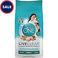 Purina ONE LiveClear Allergen-Reducing Dry Cat Food Formula with Real Chicken As The Number One Ingredient