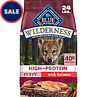 Blue Buffalo Wilderness High-Protein Natural Dry Food Salmon Recipe for Puppies