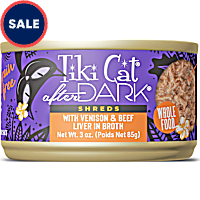 Tiki Cat After Dark Venison & Beef Liver Shreds Wet Cat Food