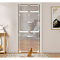 UniPaws White 74" H Extra Tall Pet Gate with Top Extension