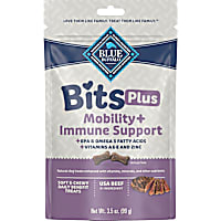 Blue Buffalo Soft & Chewy Beef Morsels BLUE Bits Plus Mobility and Immune Support Daily Benefit Dog Treats