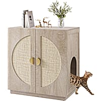 UniPaws Tall Cat Litter Box Enclosure with Shelves