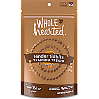 WholeHearted Grain-Free Tender Tidbits Peanut Butter Flavor Training Treats for Dogs